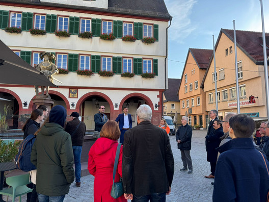Marktplatz Weil der Stadt Begrüßung durch Bürgermeister